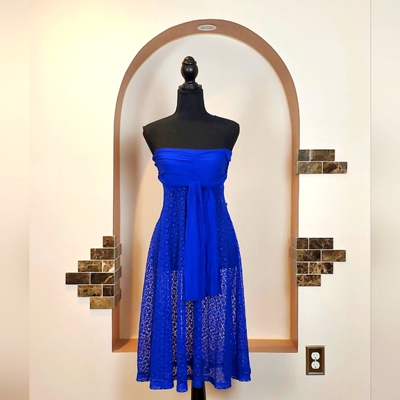 La Vie En Rose Aqua Two-way Lace Skirt-Dress ( Size XS) - Picture 1 of 7